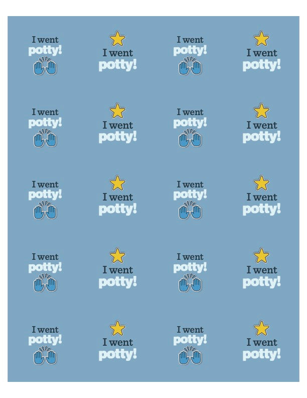 I Went Potty Stickers