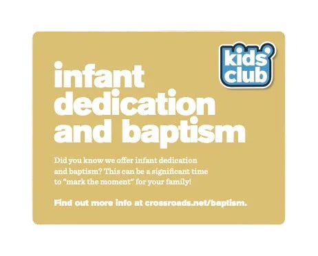 Infant Dedication & Baptism Info Cards