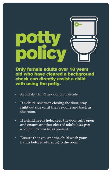 Potty Policy Sign