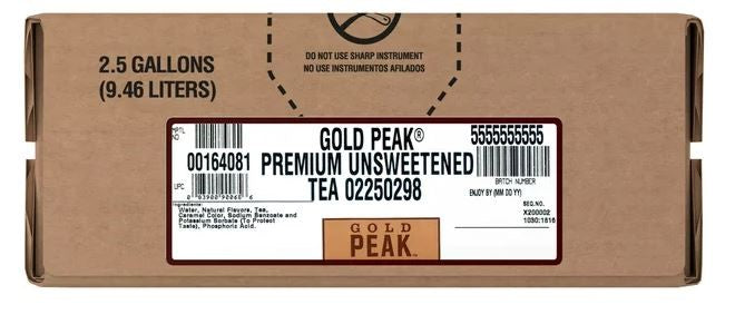 Gold Peak Black Unsweetened Tea | 2.5 Gallon