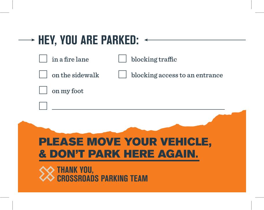 Move Your Car Card