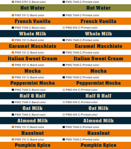 Coffee Creamer Bands