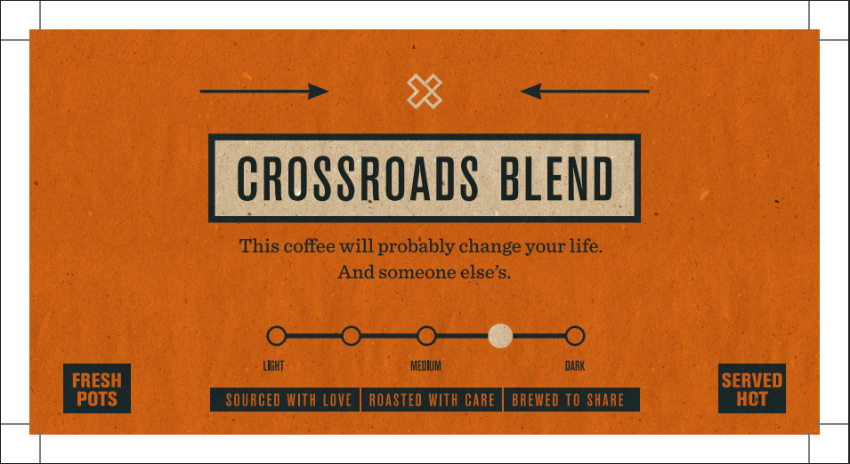 Beverage Labels | Crossroads Blend Coffee