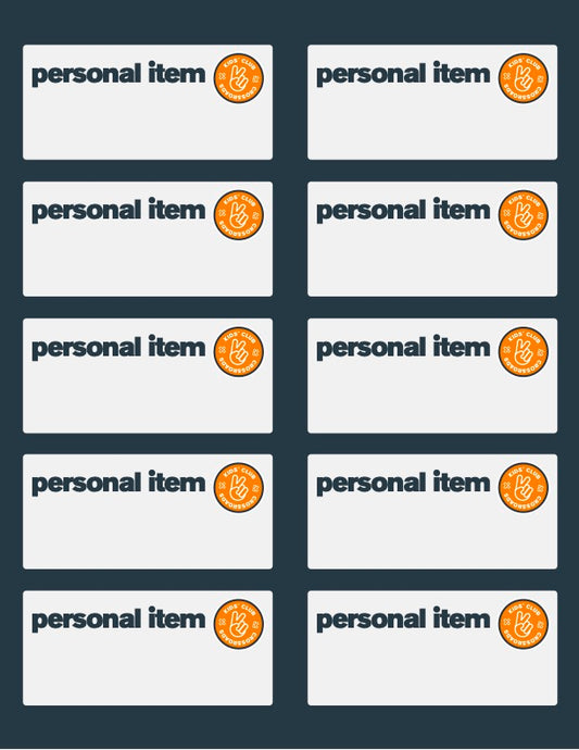 Personal Item Check Stickers
