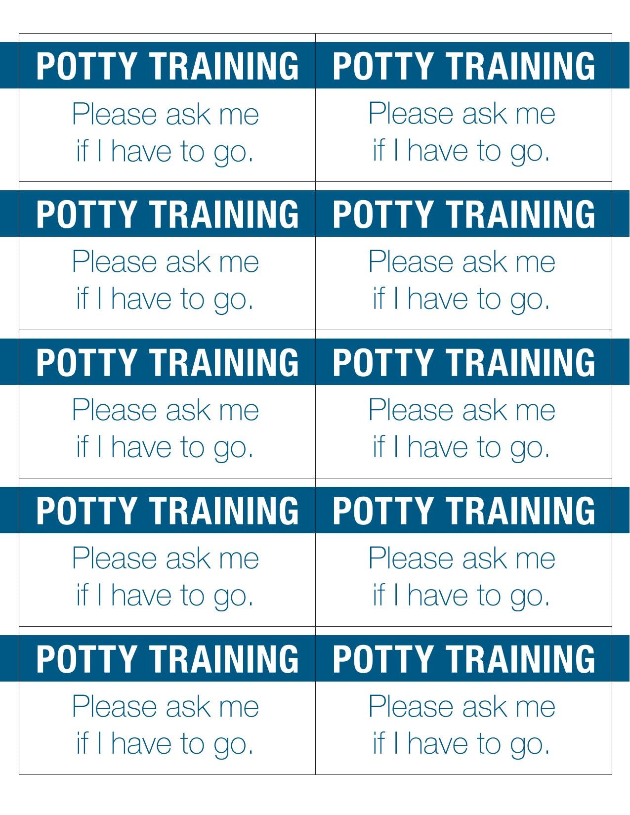 Potty Training Stickers